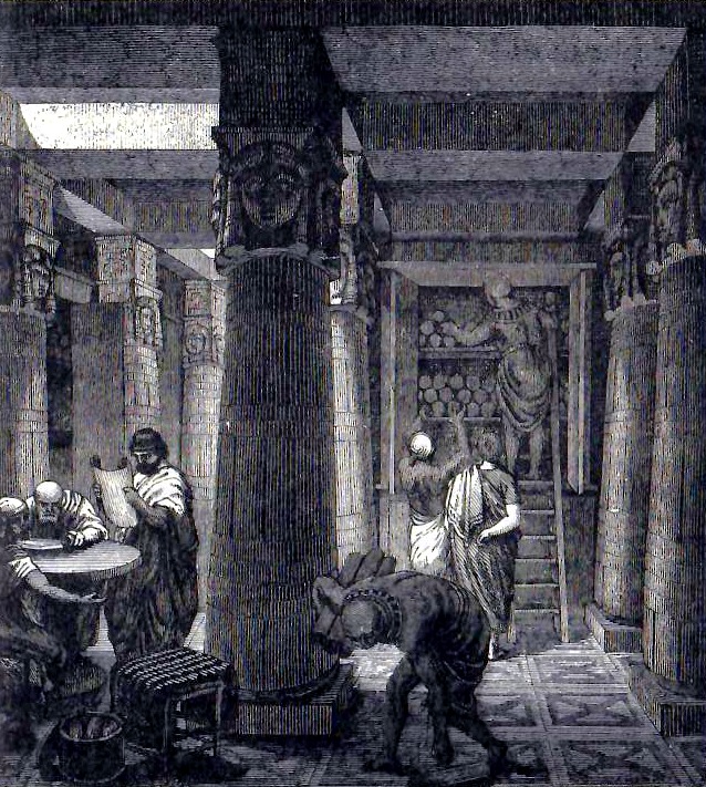 Illustration zu Texte; Corven, 19. Jh., große Textsammlung im Altertum